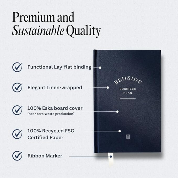 Start Your Business Today, The Guided Journal for Aspiring Entrepreneurs, Business Planner, Idea Notebook, Navy Blue, Hardcover, Undated, 220 pages, 5.75” x 8.75”