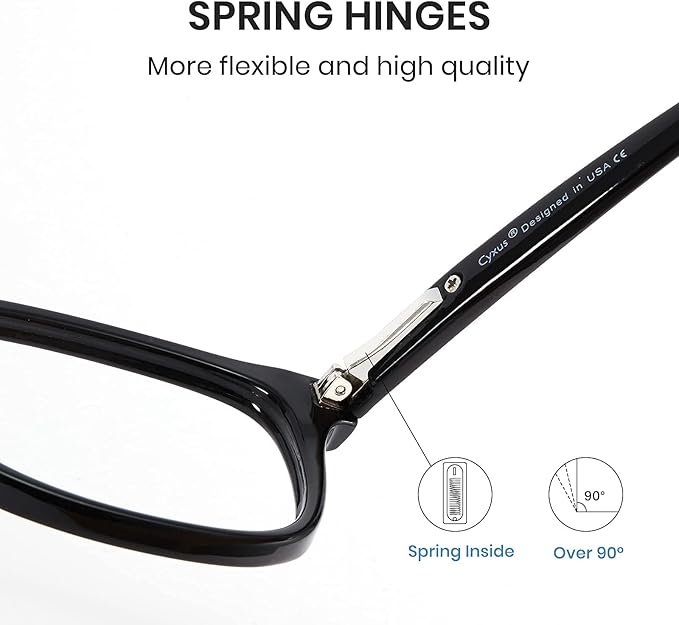 Cyxus Blue Light Glasses for Men Women Reduce Eye Strain UV Blocking for Computer Screen 8082
