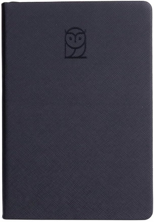 Undated Daily Planner – 6-Month A5 Productivity Organizer with Full Page Per Day, Hourly Schedule, Goal Setting, Habit Tracker, Weekly & Monthly Pages – Hardcover Time Management Notebook (Black)