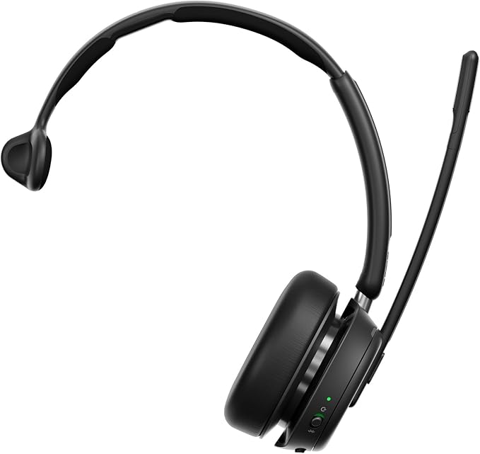 EPOS Impact 1030 Single-Sided Wireless Headset for PC with Noise-Canceling Mic, AI Voice Clarity, Super Wideband Audio, All-Day Comfort, Ideal for Office Professionals, Microsoft Teams Certified