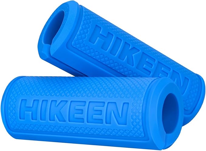 Hikeen Thick Bar Dumbbell Grips,Non Slip Hard Rubber Barbell Grips,Grips for Weight Lifting, Muscle Building-1.77", 2", 2.25" & 2.75" Outer Diameter