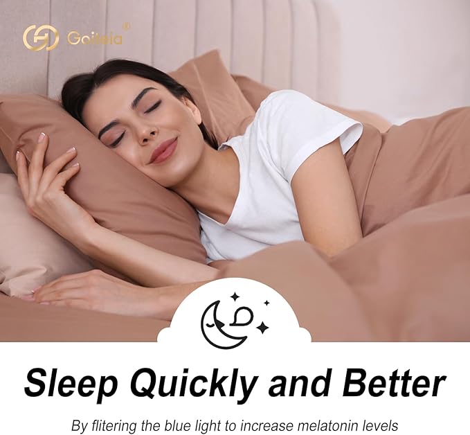 Goiteia Orange Blue Light Blocking Fit Over Glasses-Amber Blue Light Glasses Over Glasses for Better Sleep/Eyes Strain