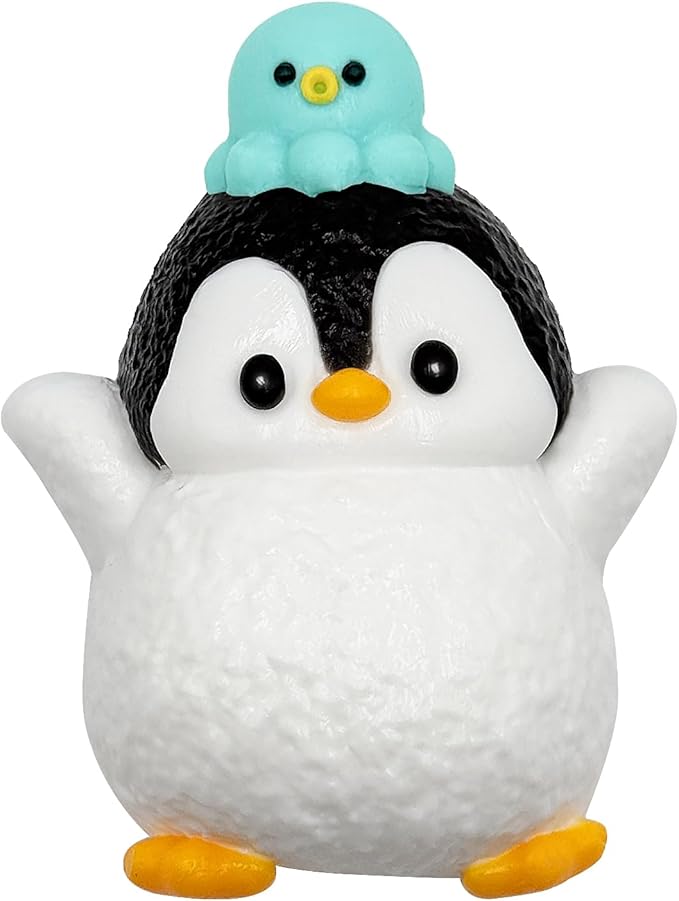 Taba Squishy Penguin,fufu squishies,Silicone Toys,Stress Relieving Fur Ball OPP Packaging GiftsSquishy Fidget Toys for Anxiety&Relaxation,Perfect Desk Accessory for Adults (Penguin)