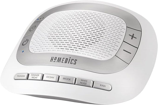 Homedics Rejuvenate White Noise Sound Machine. Travel Sound Machine for Sleep and Relaxing. Great for Travel, Nursery’s and Babies. 6 Relaxing Nature Sounds, Auto-Off Timer