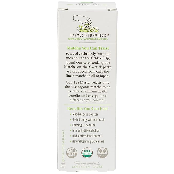 Matcha Green Tea Powder Single Serving Sticks, Dr. Weil's Ceremonial Organic Matcha Powder Singles Packets - Individual Tea Packets (6)