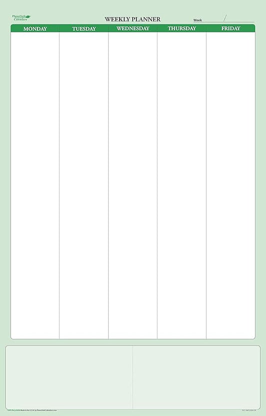 Earth Green Sticky-Note Weekly Task and Goal Planner 24 in. x 36 in.