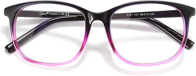 Cyxus Blue Light Blocking Glasses Women Men Computer Gaming Square Glasses UV400 Protection Anti Eyestrain T47