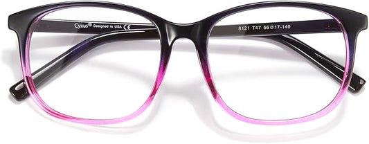 Cyxus Blue Light Blocking Glasses Women Men Computer Gaming Square Glasses UV400 Protection Anti Eyestrain T47