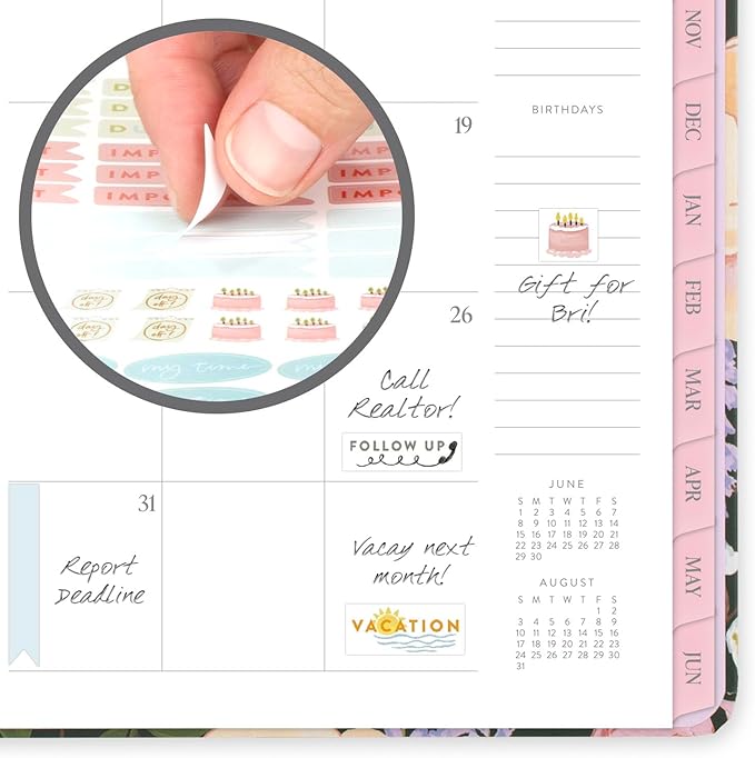 Cambridge Planner 2025-2026 Academic, Pen+Pillar, Weekly & Monthly, 5-1/2" x 8-1/2", Small, Tulip (PP13-200A)