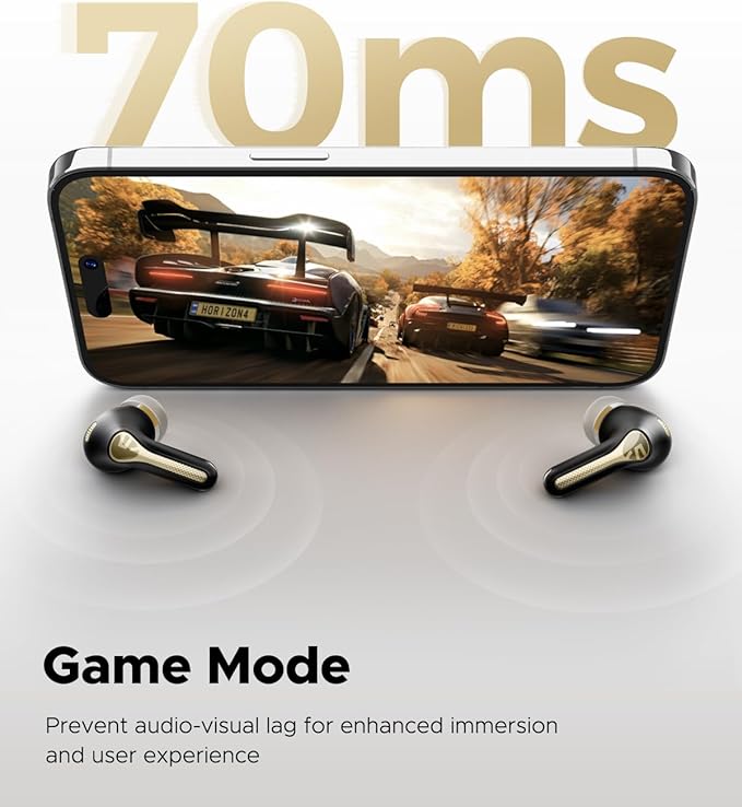 SoundPEATS Capsule3 Pro+ Wireless Earbuds, Adaptive Noise Cancelling Bluetooth Headphones Hi Res HiFi Stereo Sound with xMEMS Speaker, True Wireless ANC Earphones & LDAC, 6 Mic 43H Playtime