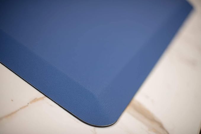 Mabel Home Anti Fatigue Floor Mat- 3 Size(20x32 & 20x39 & 24x70),16 Colors - Standing Desk Mat-Kitchen Floor Mat-Stain ResistantHome Non-Slip Bottom, Extra Soft (Azul, 20" x 32")