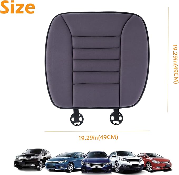 Big Ant Car Seat Cushion Pad Memory Foam Seat Cushion,Pain Relief Memory Foam Cushion Comfort Seat Protector for Car Office Home Use,Gray