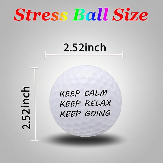 10/50/100 PCS Custom Stress Balls with Logo Text Personalized Stress Balls Bulk for Adults Relief Encouraging for Office,School,Events (Golf Stress Ball)