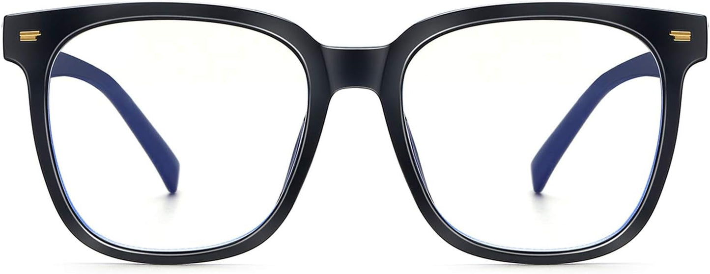 PANNER Oversized Square Blue Light Blocking Glasses for Women Men Anti Glare Reduce Eyestrain Computer Glasses
