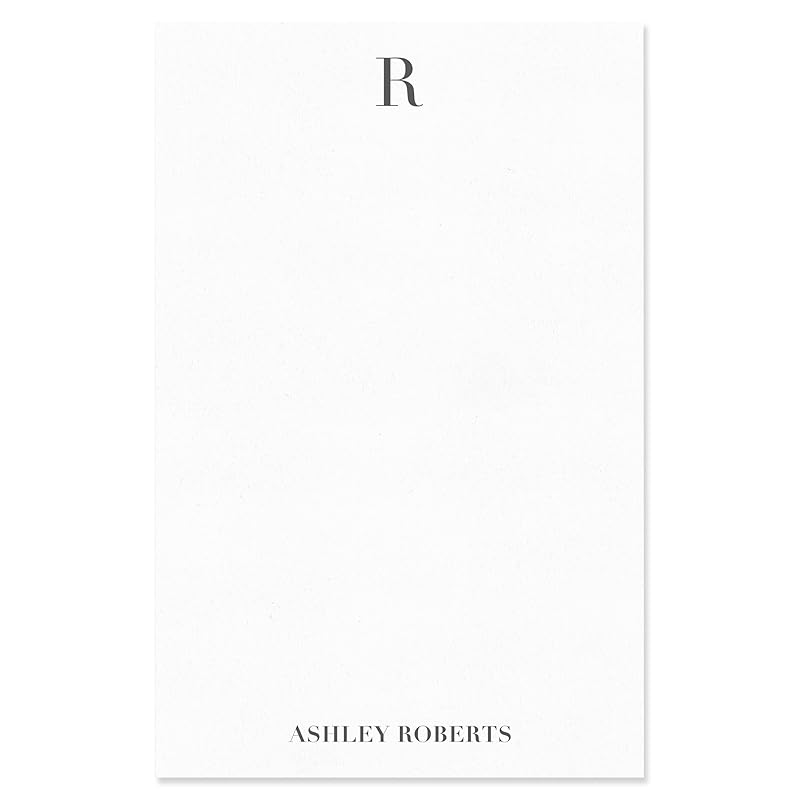 Personalized Notepad with Monogram and Name, Monogrammed Stationery 50 or 100 Sheets Lined or Unlined in Choice of Colors, Tear off Note Pad, Memo Pad, To Do List (Style #2)