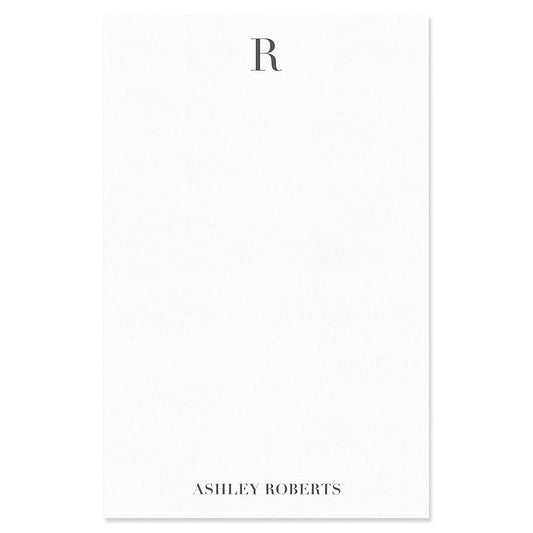 Personalized Notepad with Monogram and Name, Monogrammed Stationery 50 or 100 Sheets Lined or Unlined in Choice of Colors, Tear off Note Pad, Memo Pad, To Do List (Style #2)