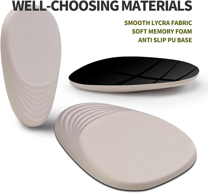 Hokafenle Ergonomic Mouse Pad Wrist Support, Terraced Slope Carpal Tunnel Wrist Pad for Mouse with Unibody Memory Foam, Wrist Rest Pain Relief Mousepad (Apricot, 11.8x7.9 in)