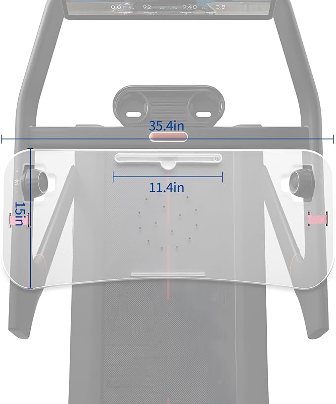 Treadmill Desk Attachment,Compatible with Peloton Tread Tray Ergonomic Platform, Tablet Holder,New Universal Cooling Holes Laptop Stand for Home/Office Transparent Acrylic Material