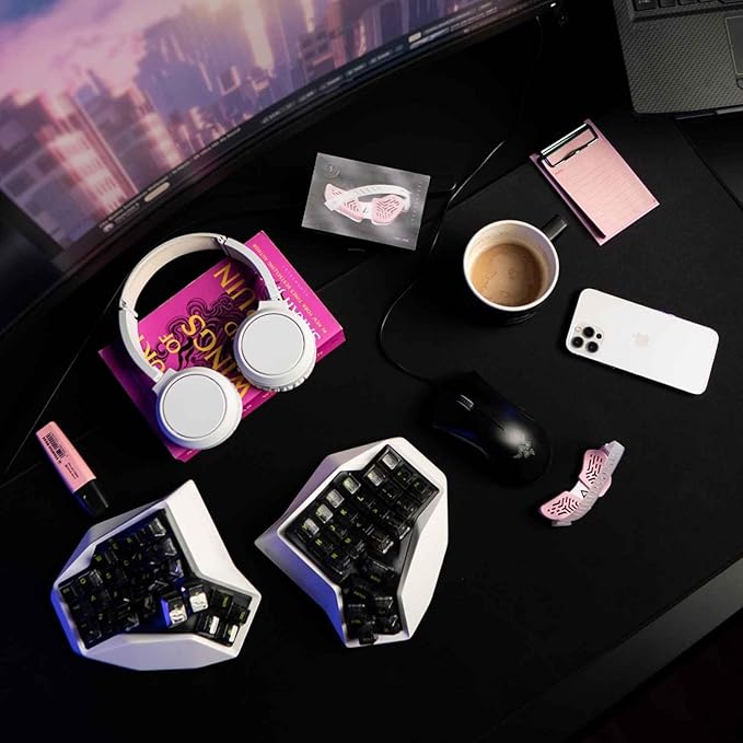 DELTAHUB Carpio G2.0 - Advanced Ergonomic Right-Handed Gaming Wrist Rest for Mouse - Superior Support for Serious Gamers - Anti-Fatigue, Smooth Glide (Large, Right, Pink)