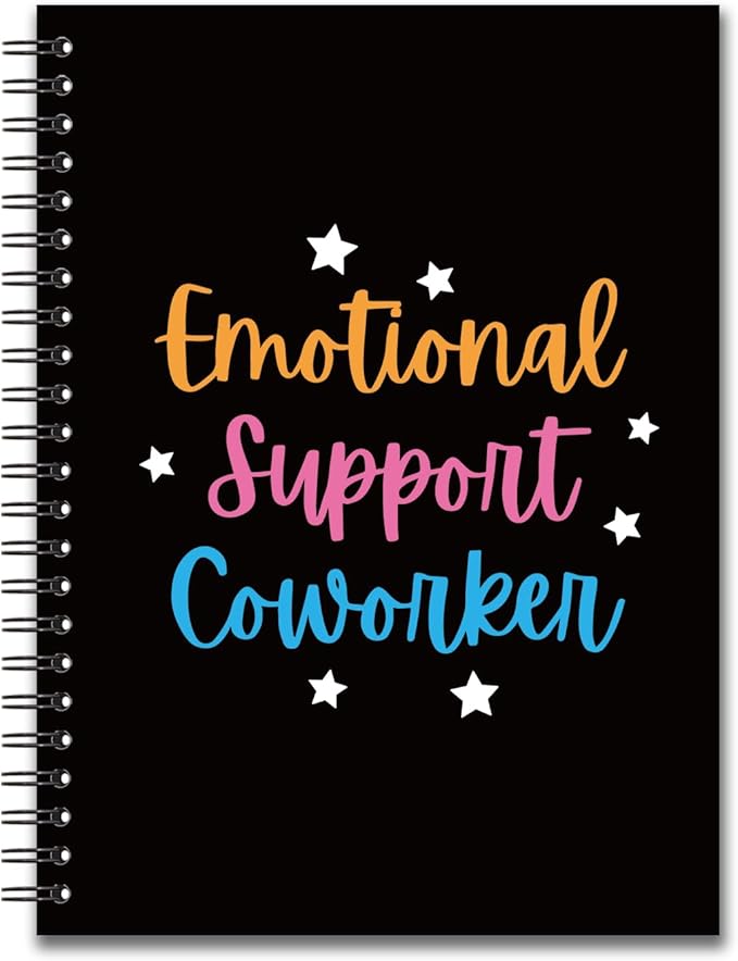 YAZMEEN Coworker Blank Spiral Notebook（160 Pages） Emotional Support Coworker Hardcover Sketchbook Coworker Encouragement Notebook Funny Appreciation Gift for Office Colleague Boss Friend Team Member