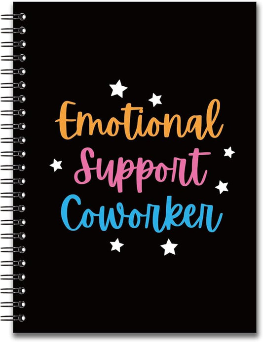 YAZMEEN Coworker Blank Spiral Notebook（160 Pages） Emotional Support Coworker Hardcover Sketchbook Coworker Encouragement Notebook Funny Appreciation Gift for Office Colleague Boss Friend Team Member