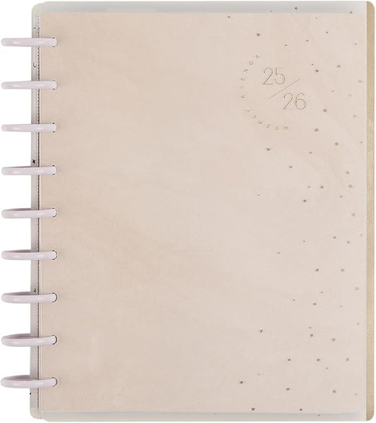 Happy Planner Disc-Bound 12-Month July 2025–June 2026 Planner with 3 Extra Months, Classic Size, Student Layout, Cosmic Plans