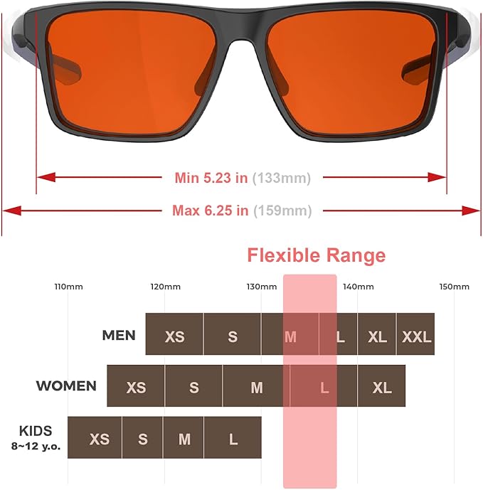 HD Premium Sleep Glasses P1AS 99.9% Blue Light Blocking Gaming Computer Screen Glasses Reduce Eyestrain & Glare High Contrast Definition UV580 nm