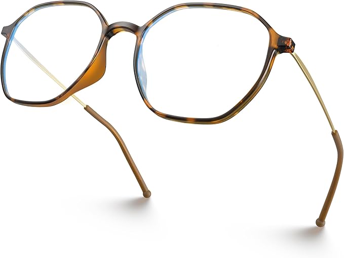 VISOONE Lightweight TR90 Blue Light Blocking Glasses Frame with Anti Glare Eye Protection for Women and Men RANE