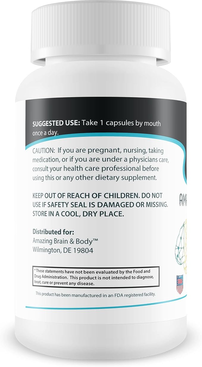 Amazin Brain Pills - Focus - Memory - Clarity - Advanced Cognitive Support - Enriches Mental Performance - Amazin Brain Supplement for Amazin Brain Support - Nootropics Brain Enhancement