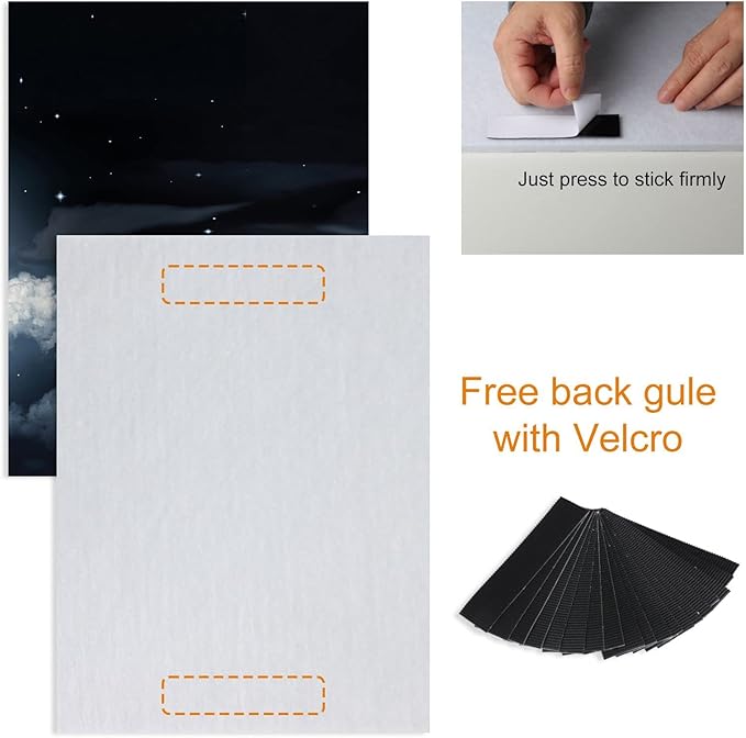 YPY Acoustic Panels, Soundproof Wall Panels: Sound Absorbing Wall Art, 8 Pack 48"x32" Decorative Sound Proofing Panels, Acoustical Treatment Better than Sound Proof Foam, Noise Cancelling Wall Panels