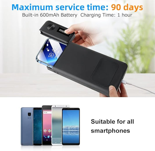 Phone Lock Box with Timer,Phone Lock Box,90 Days of Continuous Use,Quiet Mode,2 Charging Ports,Excessive Games,Mobile Phone Addiction