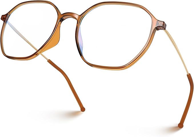 VISOONE Lightweight TR90 Blue Light Blocking Glasses Frame with Anti Glare Eye Protection for Women and Men RANE