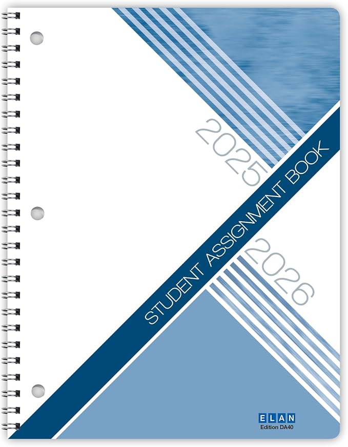 Elan Publishing Company Dated Student Planner: for Middle or High School August - June Dated for 2025-2026 Academic Year (Blue)
