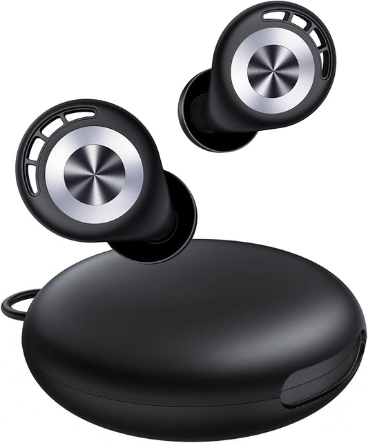 Ear Plugs for Sleeping Noise Cancelling 50dB Concert Earplugs for Noise Reduction Reusable Soft Silicone Ear Plugs for Snoring Shooting Motorcycle Airplanes Musicians with 7 Eartips Case Black