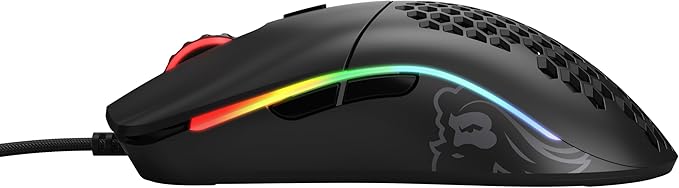 Glorious Model O Wired Gaming Mouse 67g Superlight Honeycomb Design, RGB, Pixart 3360 Sensor, Omron Switches, Ambidextrous - Matte Black