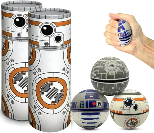 2 Pack Stress Balls Squeeze Balls - Pop Fidget Toy, Stress Relief Fidget, Stress Ball Use for Play [Mediume Soft Ball] 2 Pack - 6 Balls