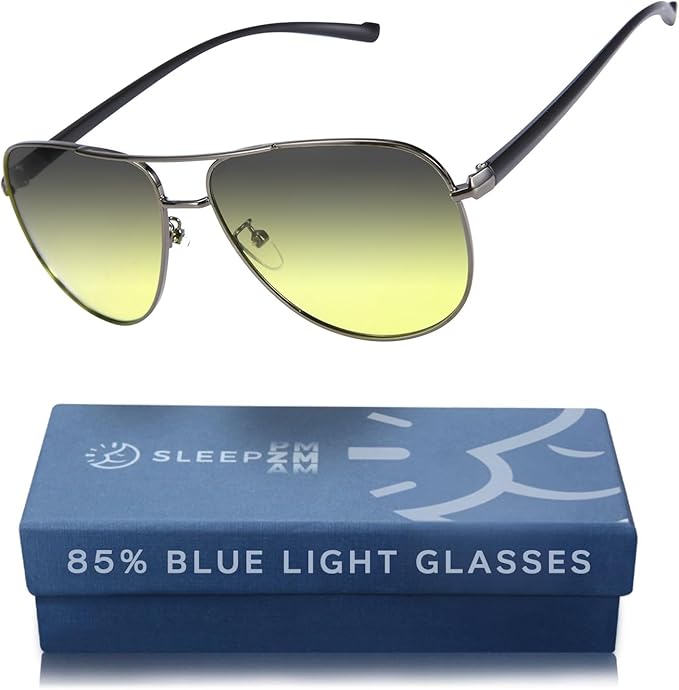 Blue Light Blocking Glasses for Women + Men - Better Sleep + Anti Eye Strain Protection - Computer Screens & Gaming