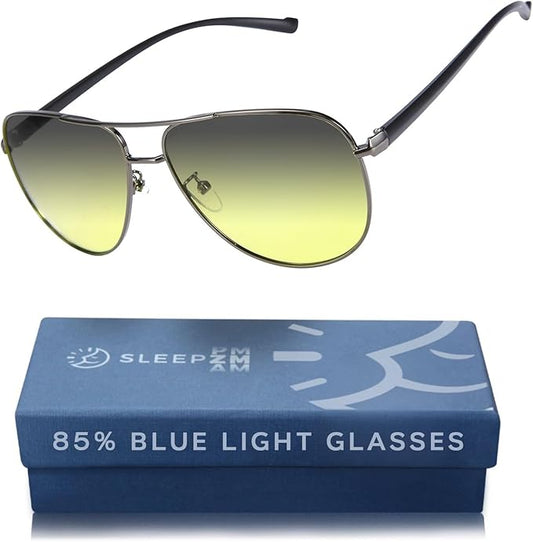 Blue Light Blocking Glasses for Women + Men - Better Sleep + Anti Eye Strain Protection - Computer Screens & Gaming