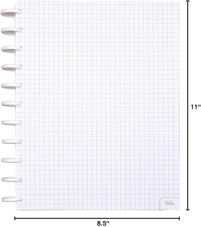 Talia Discbound Notebook Refills (Grid Pages, Letter (8.5in x 11in))