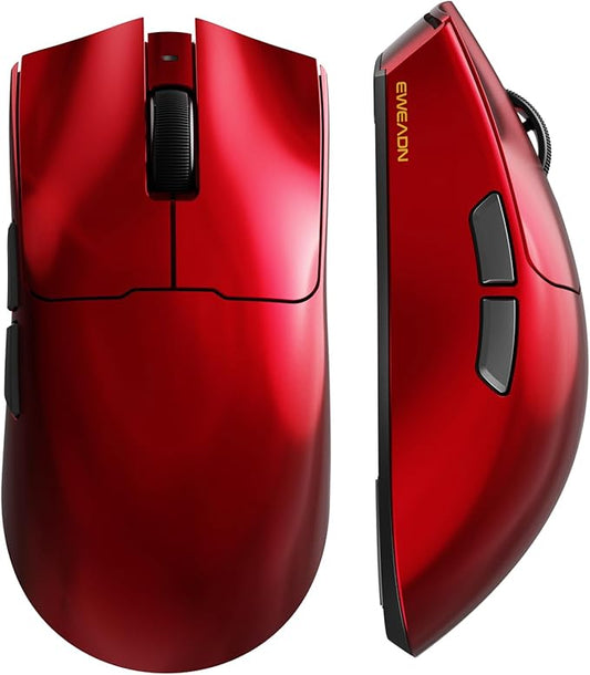 S9 Ultra Wireless Gaming Mouse, 59G Ergonomic Computer Mouse, Triple Modes, 8K Polling, PAW3950 42K DPI Optical Sensor, Kailh Switch, 250h Battery Life, Programmable for PC/Win/Mac(Red)