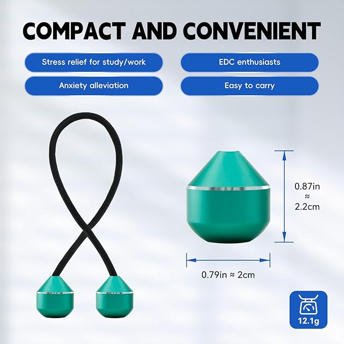 Fidget Beads, Metal Fidget Toy EDC Anxiety Relief Toy for Men Women Teens Skill Players Stress Relief Toys(A-Green)