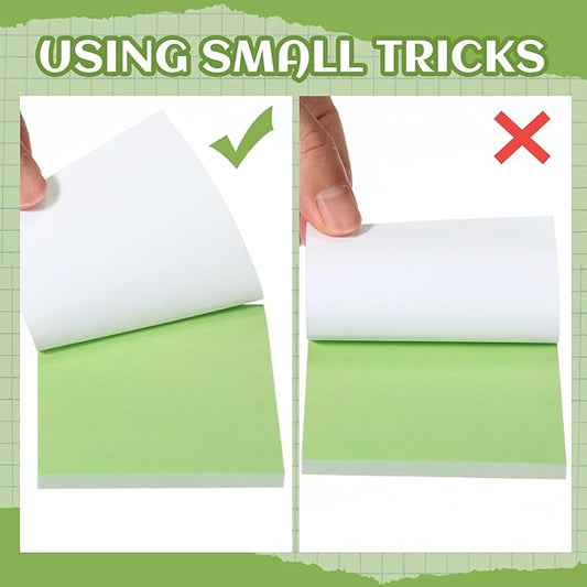 24 Pads Sticky Notes 3x3 Inch Self Stick Bright Color Sticky Note Sticking Posted Notes for School Office Classroom Meeting Home Teacher Supplies, 50 Sheets/pad(Gradient Green)
