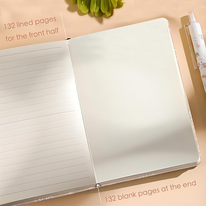 Fabric Pocket Notebook, Flower Cloth Hardcover Journal, A6, 264 Pages, 4x6 Small Notebook & Sketchbook, Similar Embroidered Journal, Lay Flat, Daisy Gifts for Women, Pink