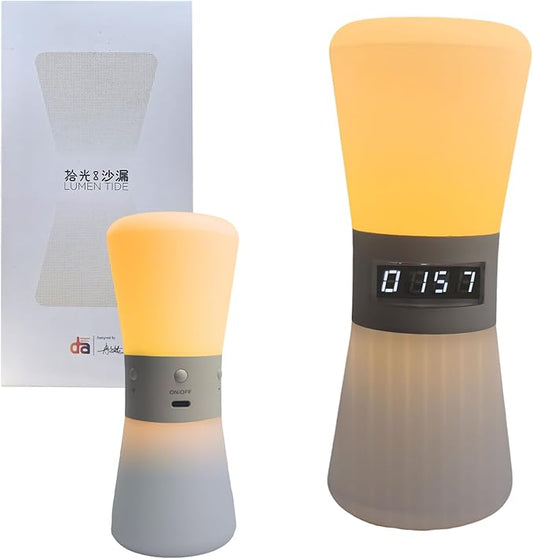 LED Adjustable Meditation Timer Hourglass with 1-99 Minutes preset | Pomodoro Technology Visual Hourglass and Productivity Silence Kids/Adult Time Management Tool | ADHD Dining Table Timer and Focus