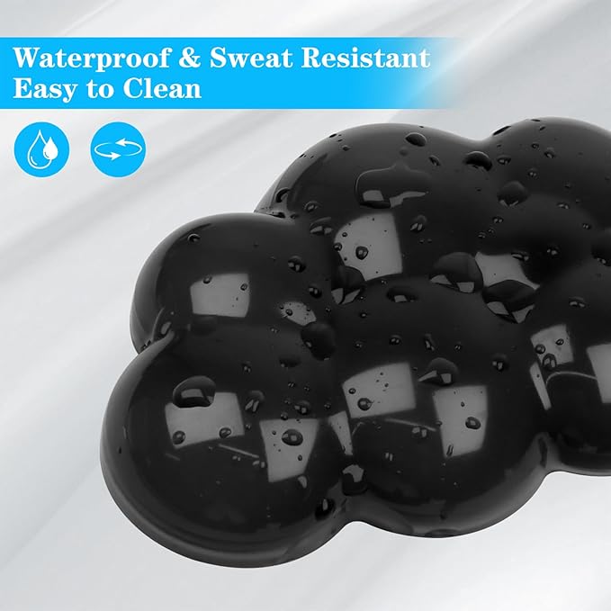 Gel Cloud Mouse Wrist Rest, Cute Wrist Support and Arm Support for Mouse Rest Typing Pain Relief，Suitable for Office/Computer/Laptop/Gaming (Transparent Black)