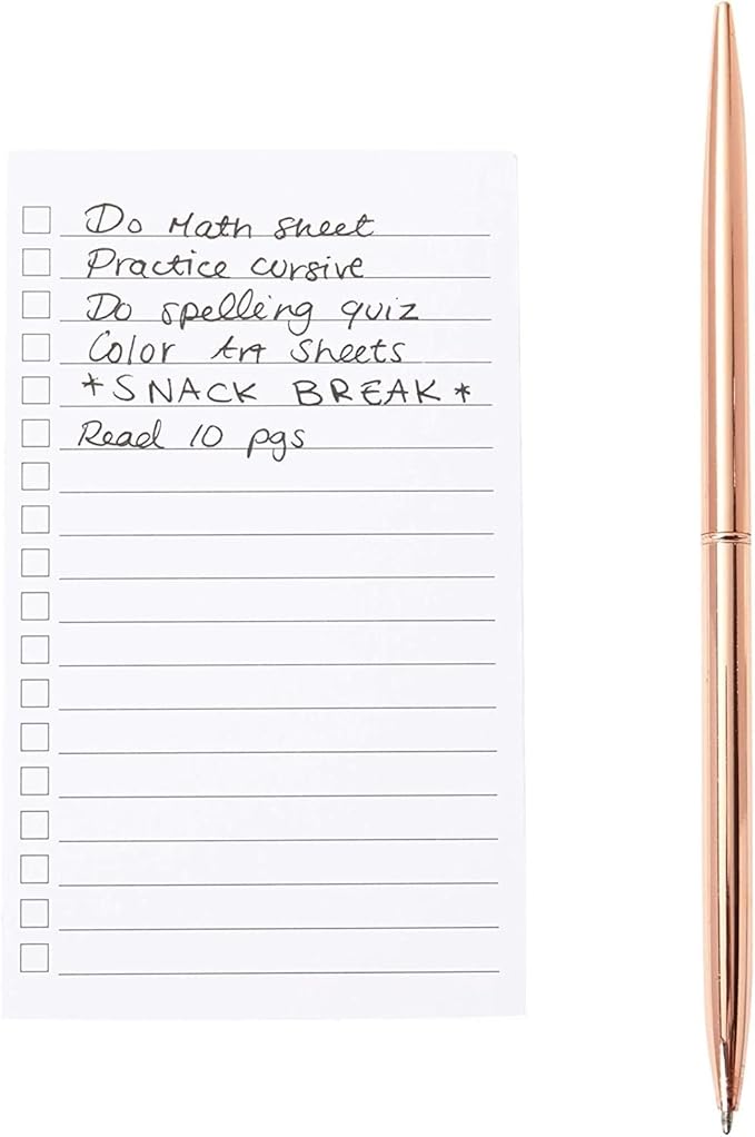 Okuna Outpost Note Cards with Check Boxes - 300 Pack, 3 x 5 in, White Heavy Stock - Vertical Ruled Index & Task Cards for Daily To-Do Lists