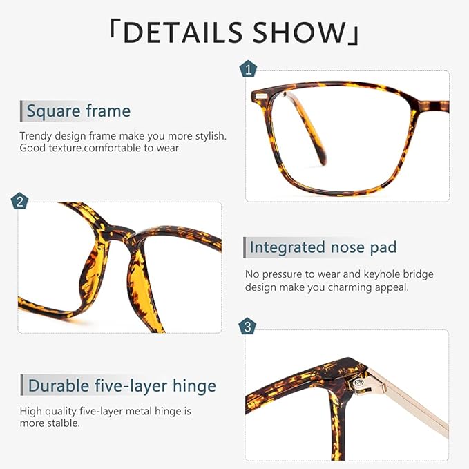 Cyxus Blue Light Blocking Glasses Men Women Computer Gaming Glasses Rectangle TR90 frame Anti Eyestrain UV400 Turquoise