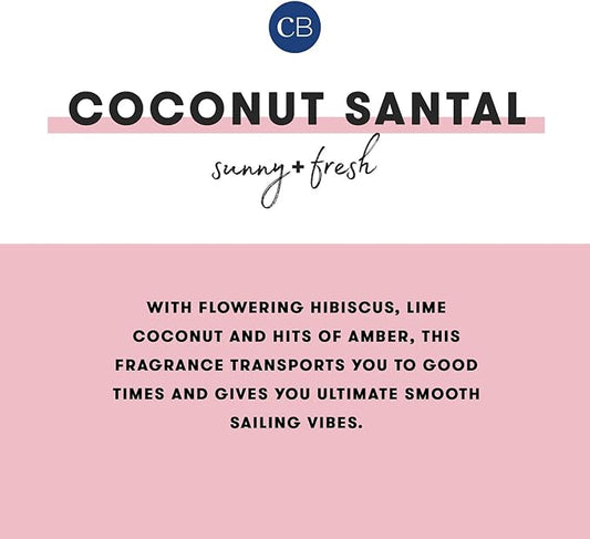 Capri Blue Coconut Santal Reed Diffuser Set - Includes Reed Diffuser Sticks, Fragrance Oil, and Glass Bottle - Luxury Scented Room Fresheners - Cobalt Blue (8 fl oz)