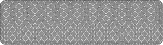 GelPro Anti-Fatigue Designer Comfort Kitchen Floor Mat, 20x72, Trellis Grey Stain Resistant Surface with 3/4” Thick Ergo-Foam Core for Health and Wellness