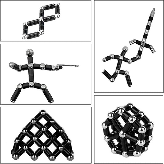 Black Fidget Pen Toy - 2 Pack, Sensory Tool EDC Fidgeting Game for Adults, Cool Gadget Best for Stress and Anxiety Relief and Kill Time,Novelty Gifts for Teens and Adults